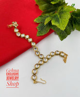 Kundan Adjustable Hath Fool Bracelets